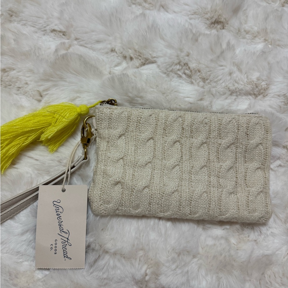 Universal Thread Knit Clutch with Yellow Tassel